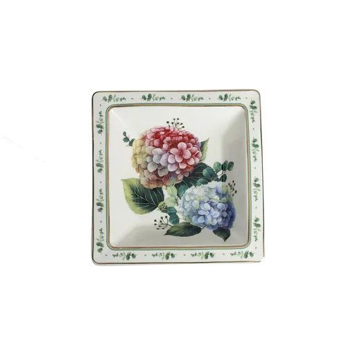 Platou servire, Flora, Brandani, 18.5x18.5x4.5 cm, portelan