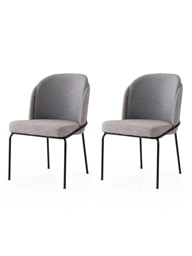 Set scaune 2 piese, Hanah Home, Dore, Aur / Gri