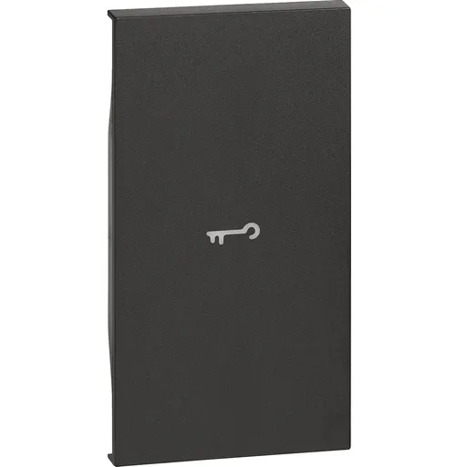 Tasta iluminabila 2 module simbol cheie Bticino Living Now KG01M2F, negru