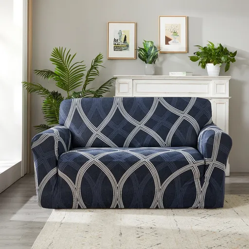 Husă elastică de canapea 4Home Elegant albastru , 190-230 cm + față de pernă gratis, 190-230 cm