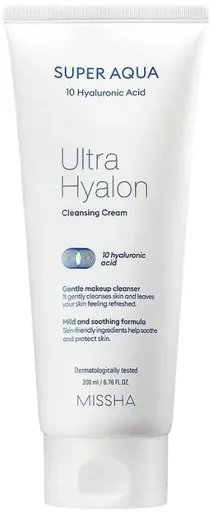 Missha Cremă de curățare hidratantă Super Aqua Ultra Hyalon (Cleansing Cream) 200 ml