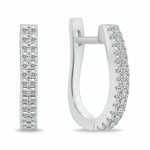 Brilio Silver Cercei strălucitori rotunzi din argint EA132W