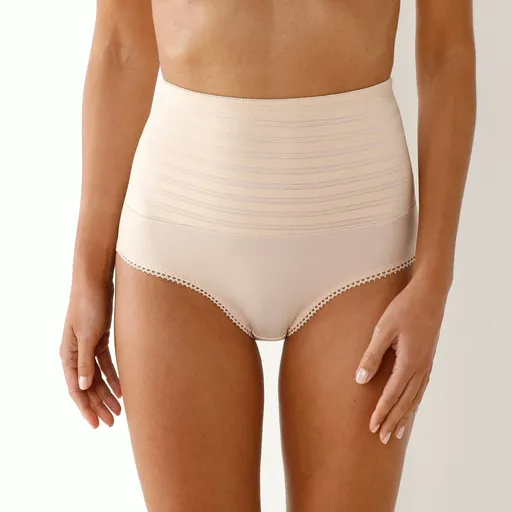 Chiloți slăbitori din satin și tul jacquard