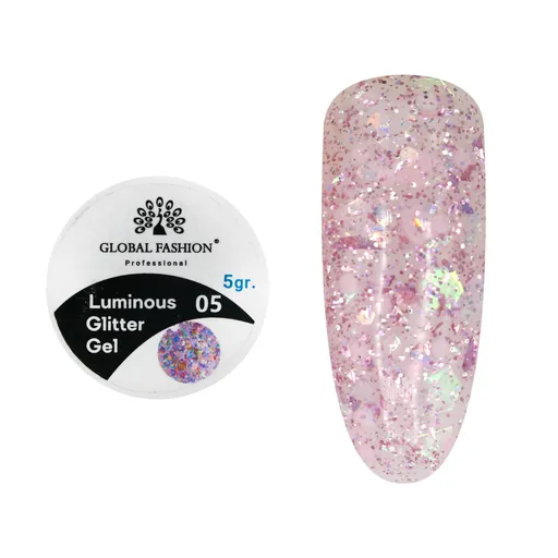 Gel Luminous Glitter Hexagon 5g, Nr. 05, TPO Free