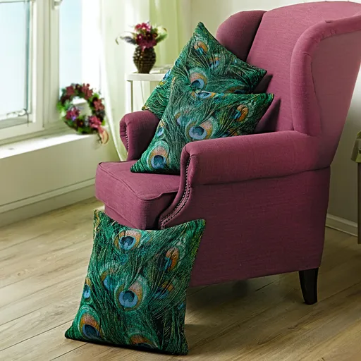 Husă pentru pernă Pene de păun