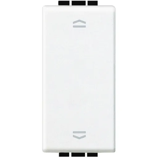 Intrerupator jaluzele 16A 1 modul Living Light Bticino N4027 / N4027N, alb