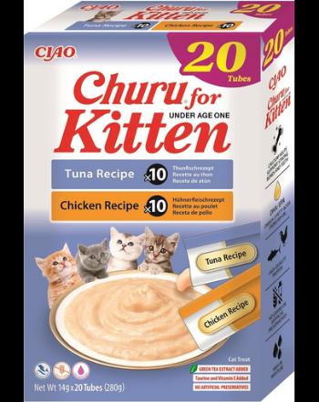 INABA Churu Cat Kitten 20x14g recompensa crema pentru pisoi