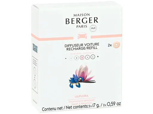 Maison Berger Paris Reîncărcare de schimb pentru difuzorul de mașină Magnólie Liliflora (Car Diffuser Recharge/Refill) 2 buc.