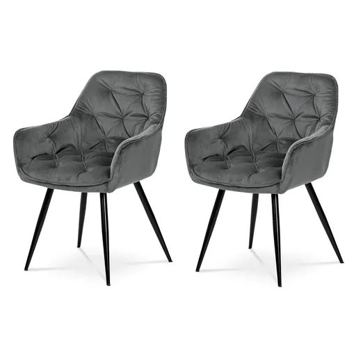 Set de scaune de sufragerie DCH-421 GREY4, 2 buc., gri