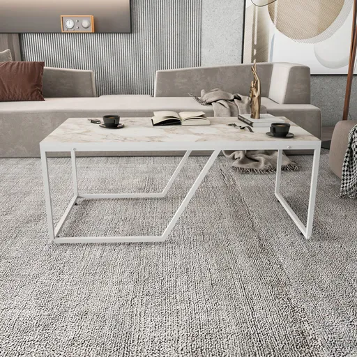 Masuta de cafea, Hanah Home, Wendy, 120x60x48 cm, Alb