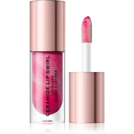 Makeup Revolution Ceramide Swirl lip gloss hidratant culoare Sweet Soft Pink 4,5 ml