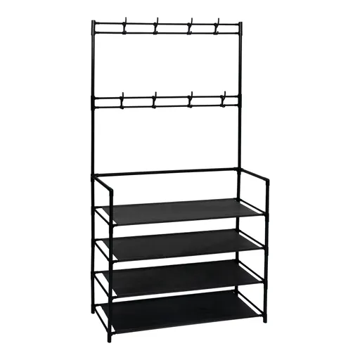 Cuier cu raft pentru încălțăminte TARAS, negru