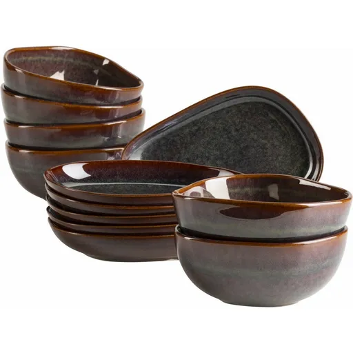 Mäser Set de servire din 12 piese Cordelia Tropical, maro