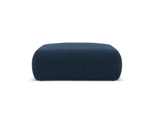 Taburet, Molino-101, Micadoni Home, 100x100x36 cm, tesatura boucle, albastru inchis