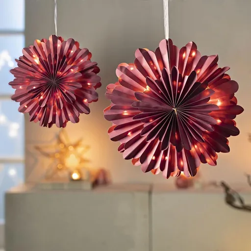 Decorațiuni LED suspendate Snowflake, set de 2