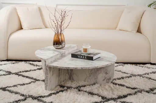 Masuta de cafea, Hanah Home, Orion, Marmura Freesia