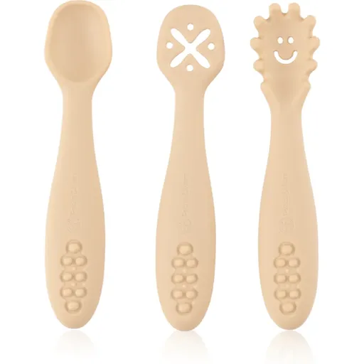 Petite&Mars Take&Match 6m+ linguriță pentru copii Desert Sand 3 buc