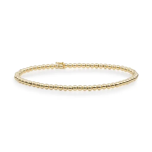 Sparkling Jewels Brățară cu bile placată cu aur pentru femei Saturn SB-G-3MM-ADD