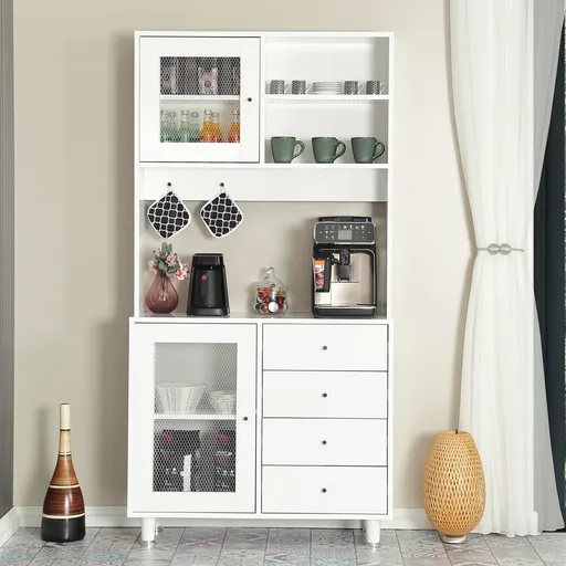 Dulap multifunctional, Hanah Home, Grano 96, 96x187x40 cm, Alb