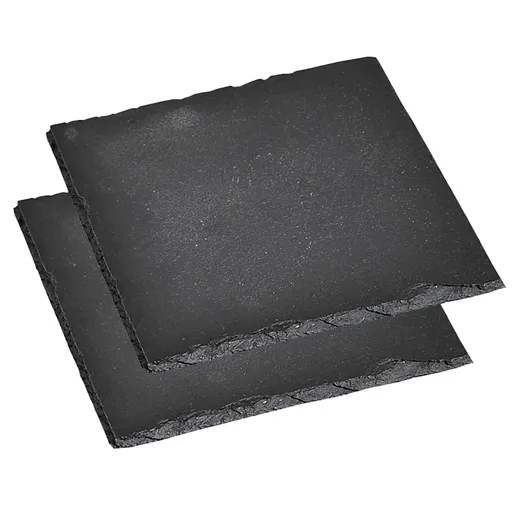 Kesper 38109 Set de tăvi de servire din ardezie, 2buc., 20 x 20 cm