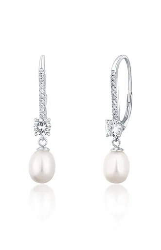 JwL Luxury Pearls Cercei de lux din argint cu perle reale JL0717