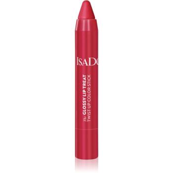 IsaDora Glossy Lip Treat Twist Up Color ruj hidratant culoare 12 Rhubarb Red 3.3 g