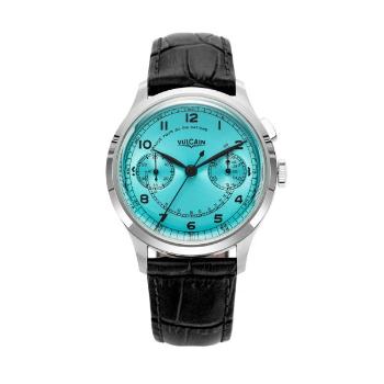 Vulcain Monopusher Heritage - Turquoise - Black Alligator