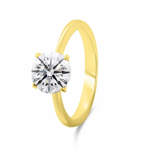 Brilio Silver Inel de logodnă placat cu aur cu zircon cubic RI057Y 54 mm