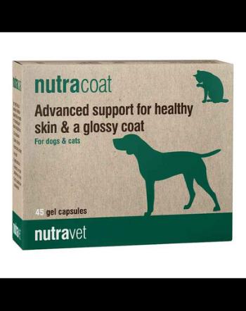 NUTRAVET Nutracoat 45 capsule caini si pisici, suport piele sanatoasa si blana lucioasa