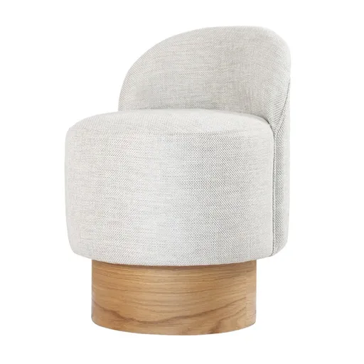 Taburet  Barren Puf Light Grey, gri deschis