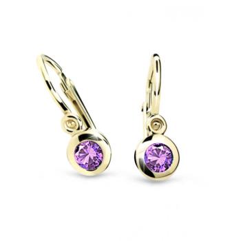 Cutie Jewellery Cercei din aur pentru copii C1537-10-X-1 violet