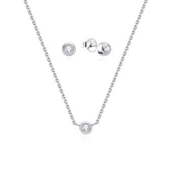 MOISS Set elegant de bijuterii din argint S0000484 (colier, cercei)