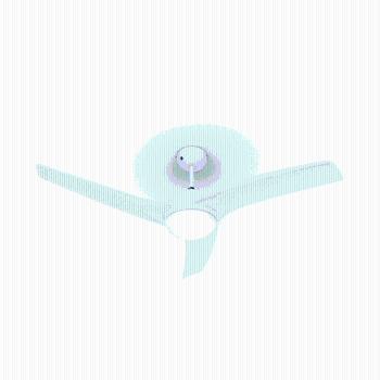 Klarstein Figo ventilator de tavan 52 "lampă 55W plafon 2x42W Titan la distanță alb