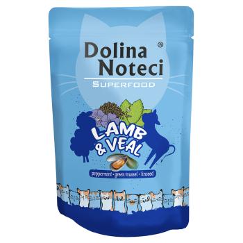 10x85g, Dolina Noteci Superfood, bárány és borjúhús, nedves macskaeledel