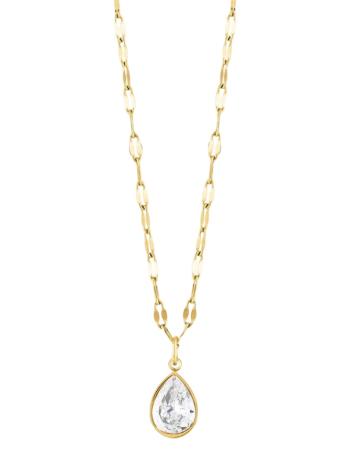 Preciosa Colier din oțel placat cu aur cu zircon cubic Preciosa Sundrop Royal Lagoon 7483Y00