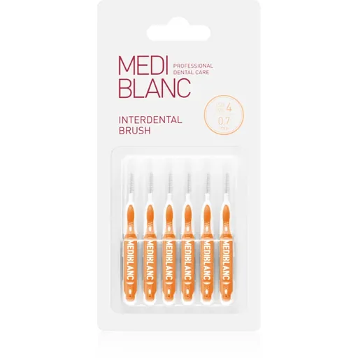 MEDIBLANC Interdental Pick-brush perie interdentara 0,7 mm Yellow 6 buc