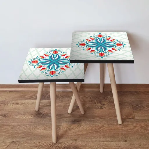 Set masute 2 piese, Hanah Home, 2Shp143, Multicolor