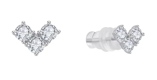 MOISS Cercei eleganți din argint cu zircon cubic E0004872