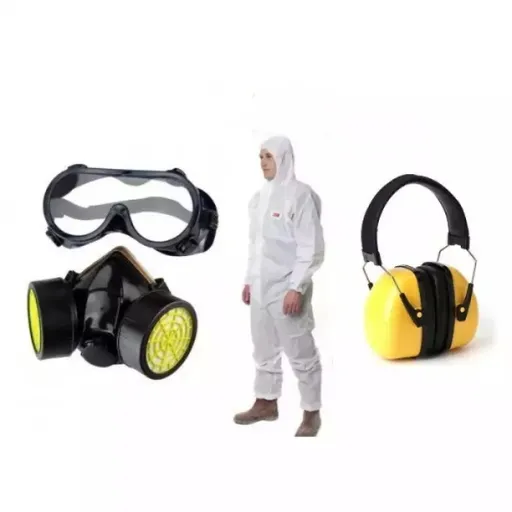 Set accesorii atomizor (ochelari, masca respiratie, casca antifonica, combinezon)