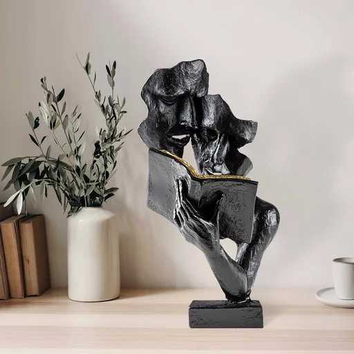 Decoratiune, Lecteur, 20x36x15 cm, Poliester, Negru