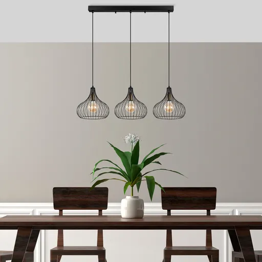 Lustra, Opviq, 942FLG1602, Negru/Maro antic