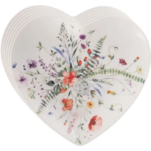 Set farfurii de desert din porțelan Orion Maci Inimă 17,5 x 17 cm, 6 buc.