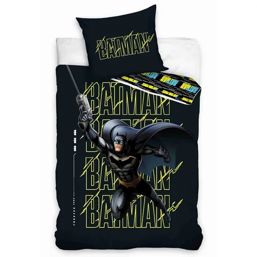 Lenjerie de pat din bumbac Batman Cavalerul Negru,140 x 200 cm, 70 x 90 cm