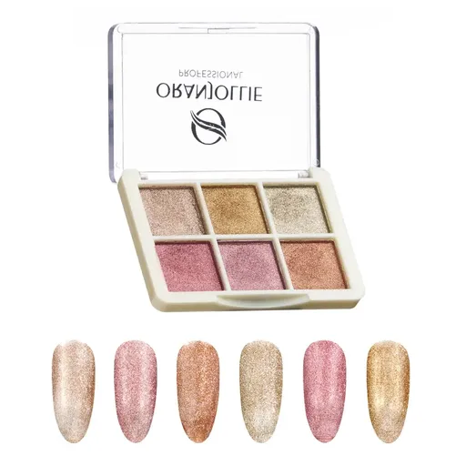 Pigment Unghii Holografic - 002, Paleta - W59A Oranjollie