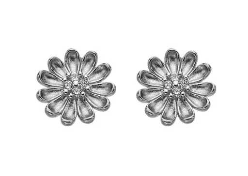 Hot Diamonds Cercei din argint Floare cu zircon Proud of You Silver Whisper SWE009