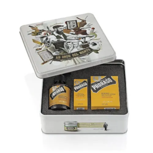 Proraso Un set cadou clasic de produse pentru barbă cu miros de lemn și condimente Wood & Spice