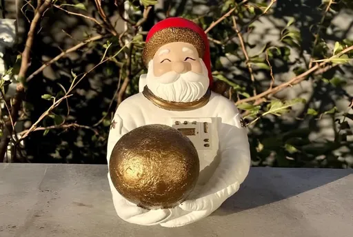 Decoratiune, CY0651, 12x12x20 cm, Poliester, Crem