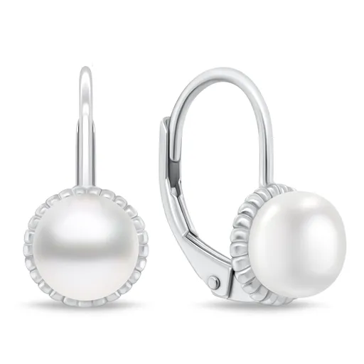 Brilio Silver Cercei din argint cu perle de râu EA1140W