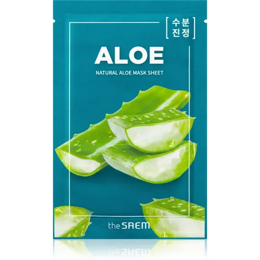The Saem Natural Mask Sheet Aloe masca de celule cu efect hidratant si linistitor 21 ml