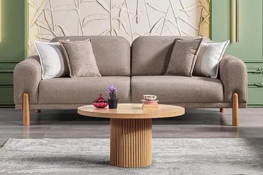 Canapea extensibila 3 locuri, Atelier del Sofa, 752EST1122, Frame: 70% HORNBEAM/30% MELAMINE COATED CHIPBOARD, Maro